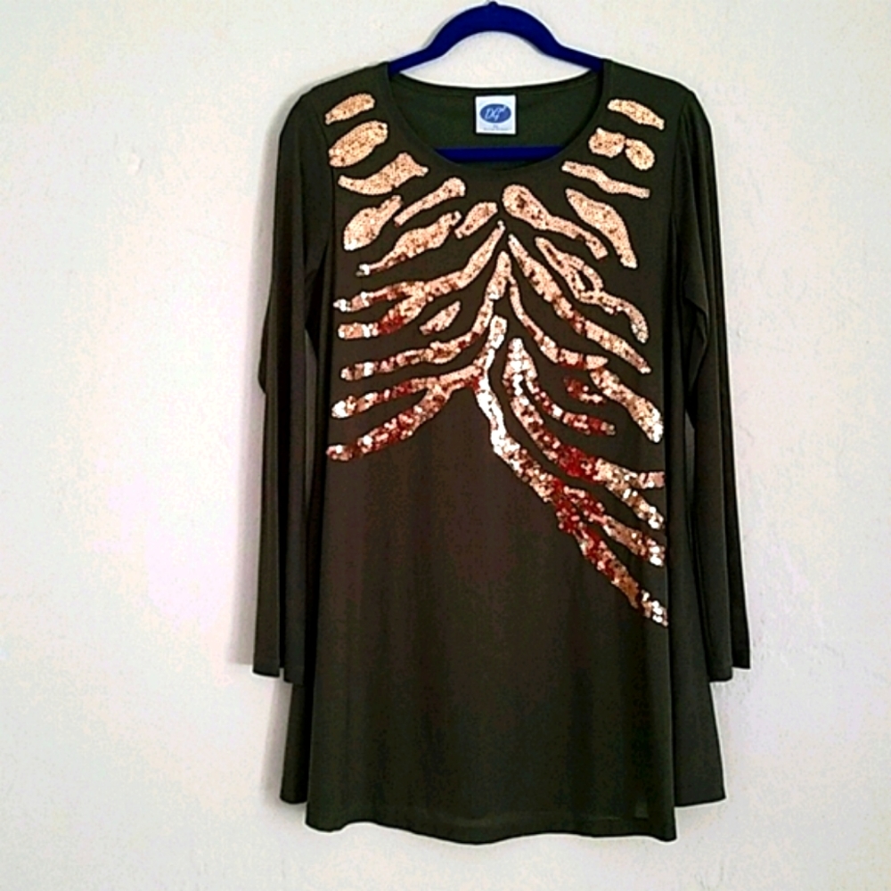 Diane Gilman sequined tunic top